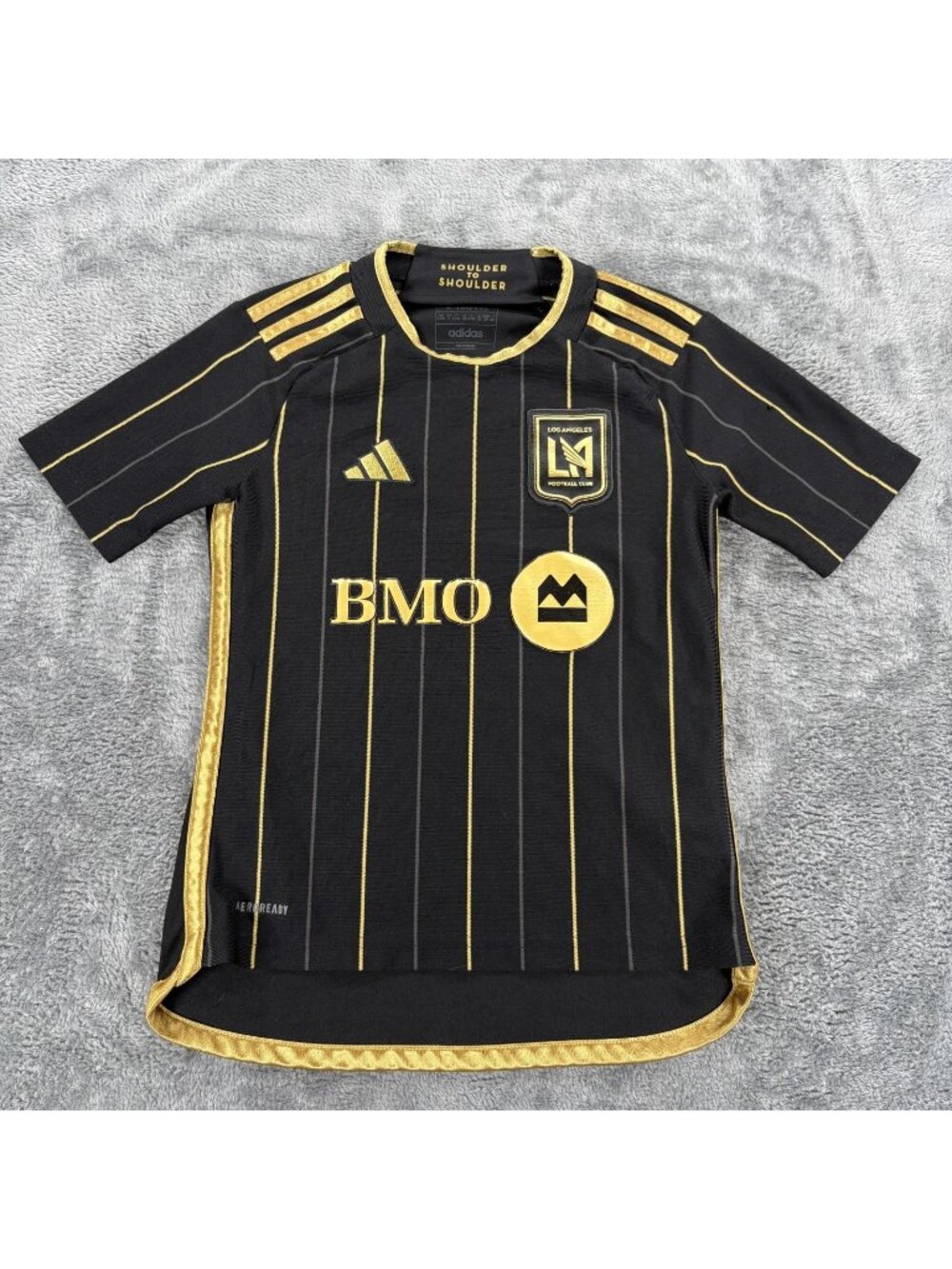 Adidas LAFC 2024 25 Home Jersey Youth 10Y 140 Black Gold BMO MLS AEROREADY